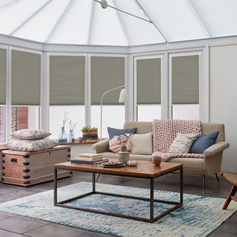 Thermashade Blackout Taupe Pleated blind