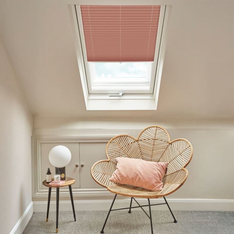 Solartex Chintz Terracotta Pleated blind