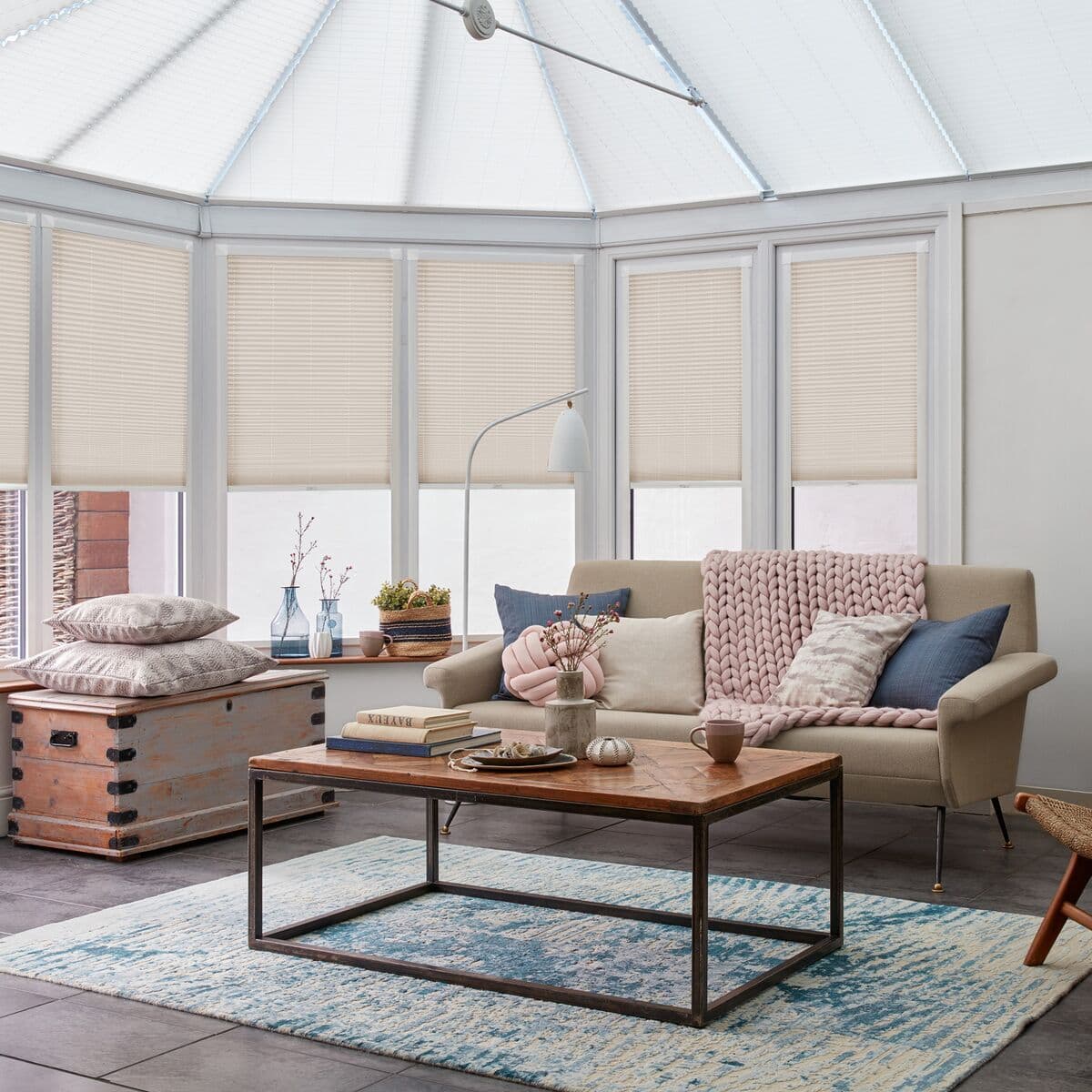 Ridge Natural Pleated blind