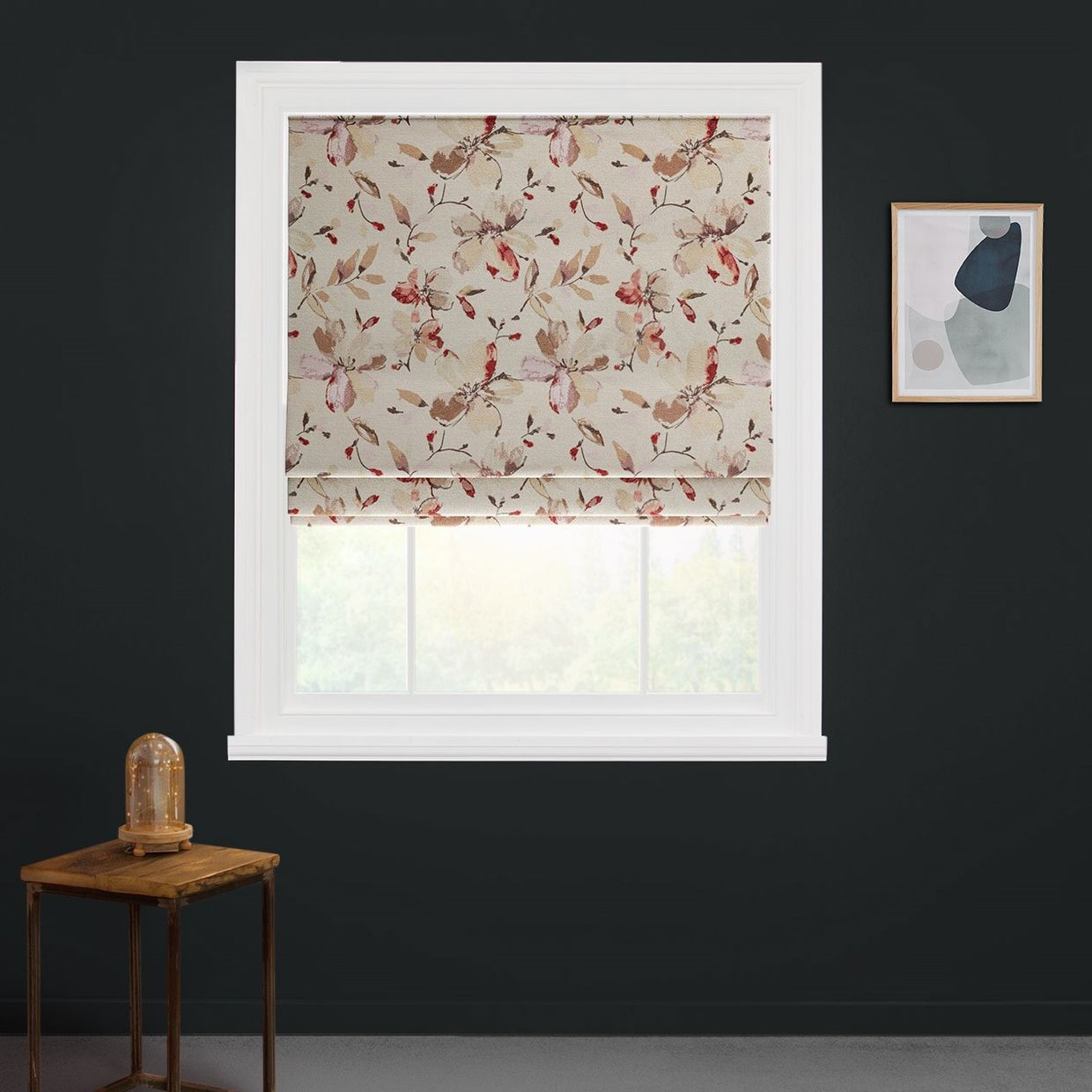 Forenza Lilac Fog Roman blind