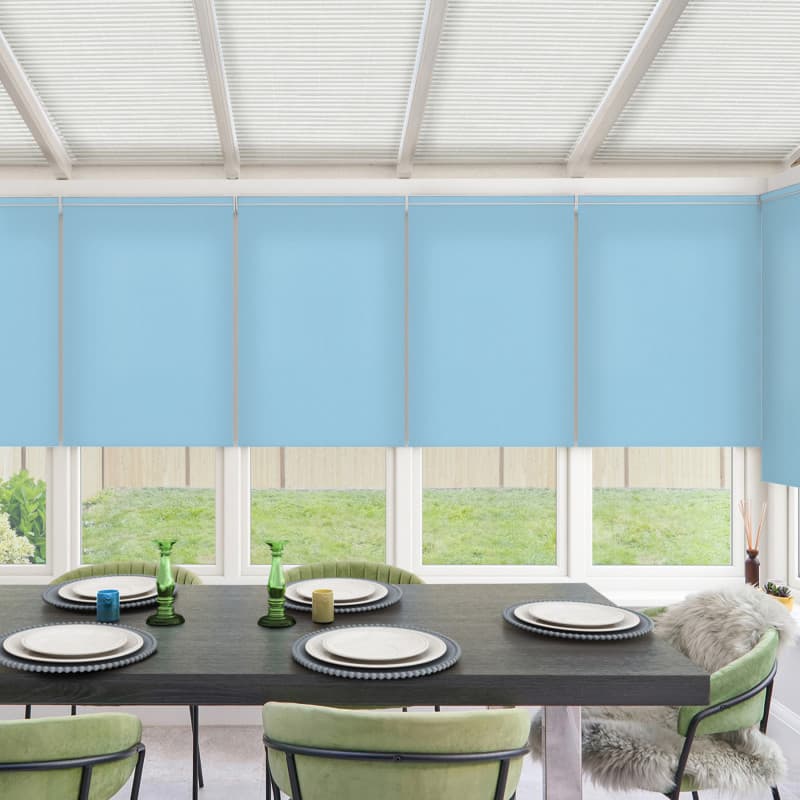 Acacia Blackout Baby Blue Roller Blind