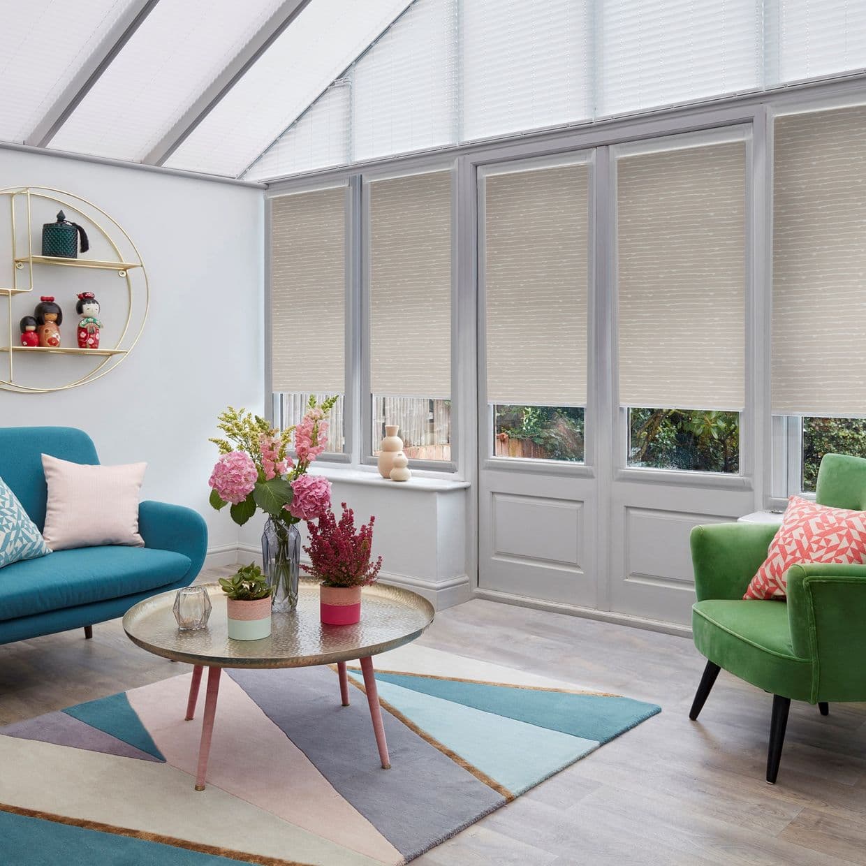 Shore Cerulean Conservatory Roller blind