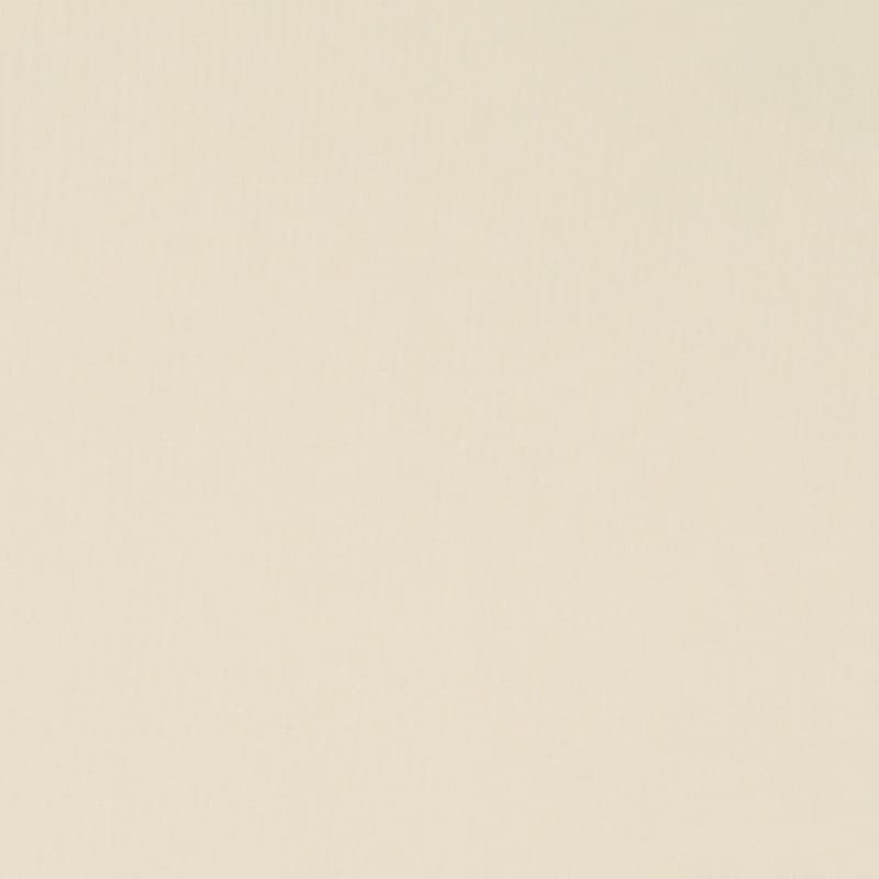 Square plain fabric sample in natural cream .
