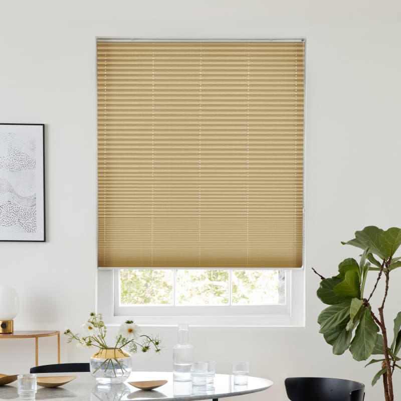 Ridge Ochre Pleated blind