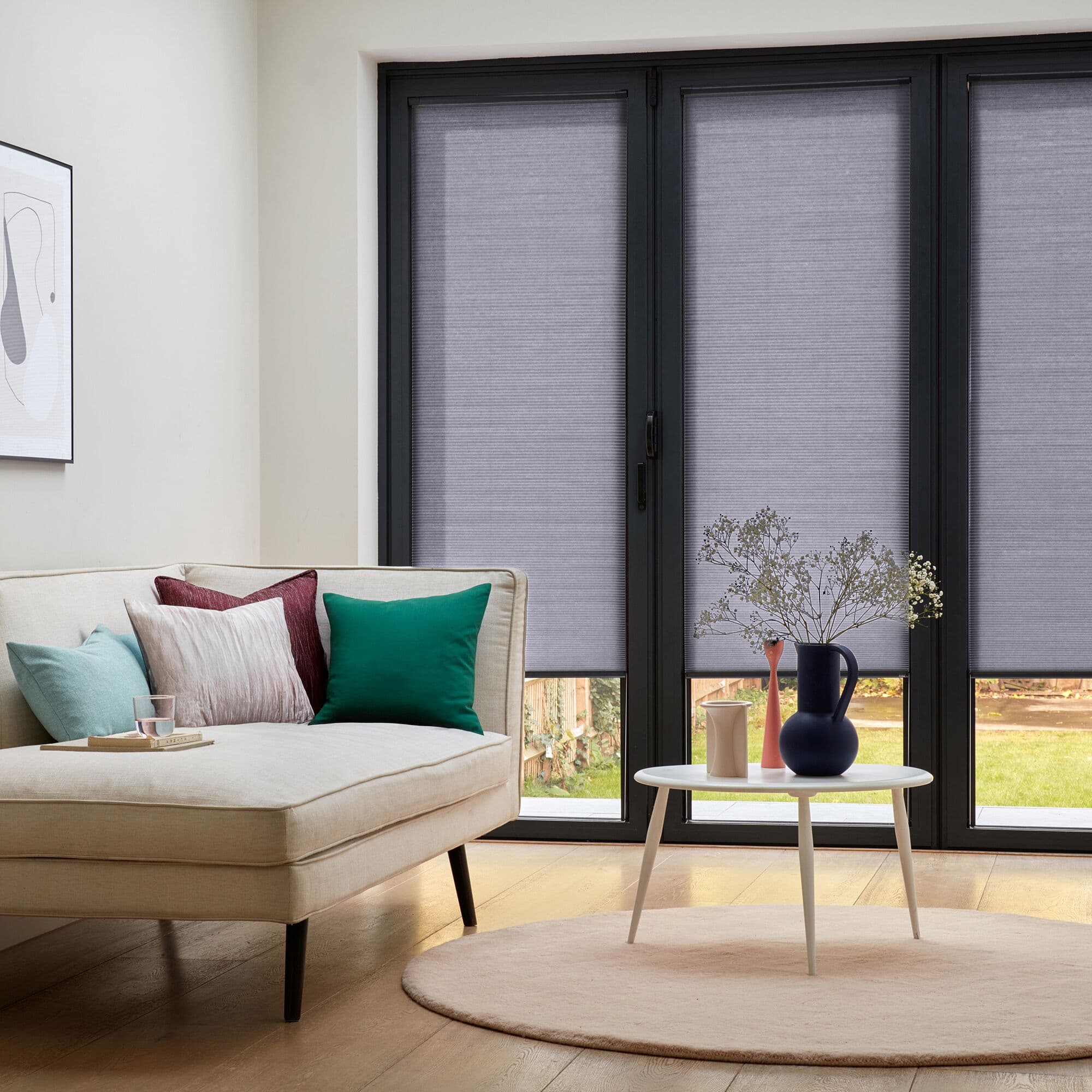 INTU Micro Hive Grey Pleated Blind