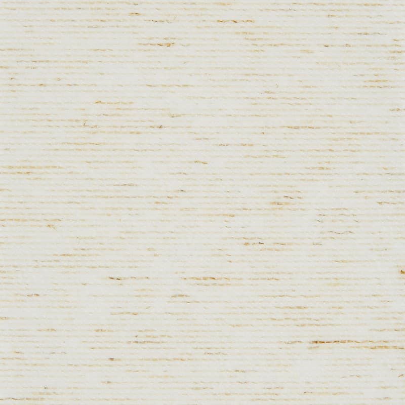 Cream woven fabric with thin, irregular tan horizontal threads â€” forming subtle ribbed texture across the surface â€” tight close-up in even, neutral lighting.