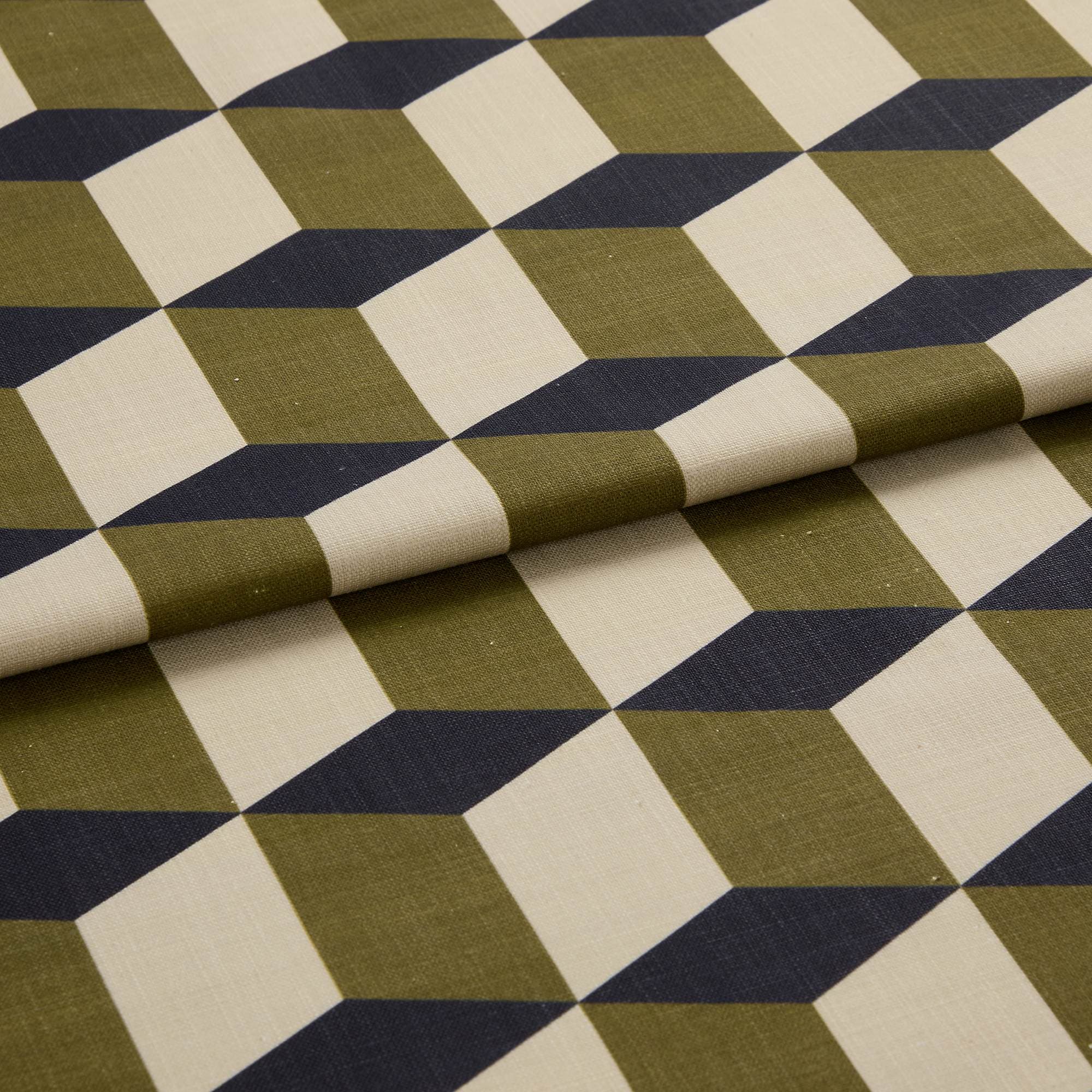 Cubes Khaki Roman blind