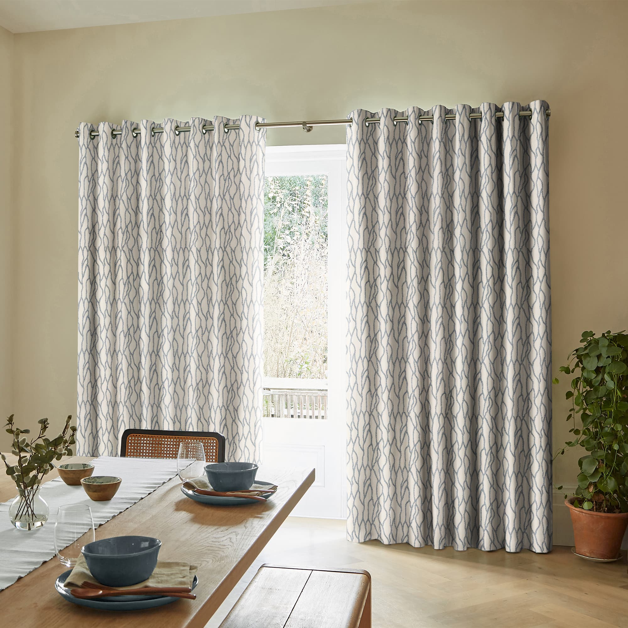Salcombe Almond Curtains