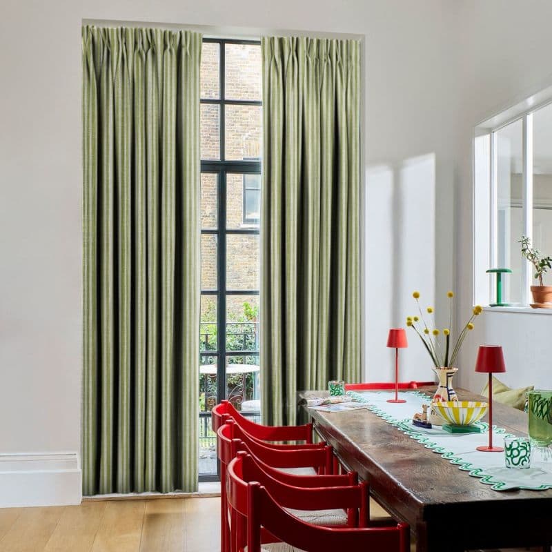 Portofino Stripe Kiwi Curtains