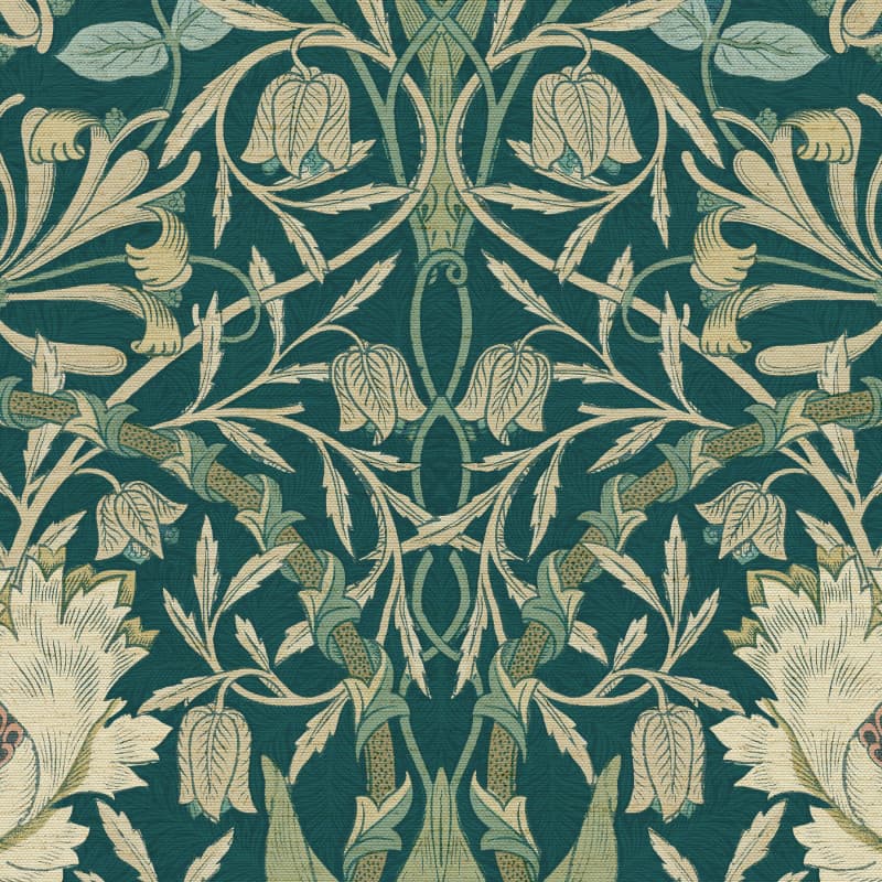 Honeysuckle and Tulip Midnight Garden Roller Blind
