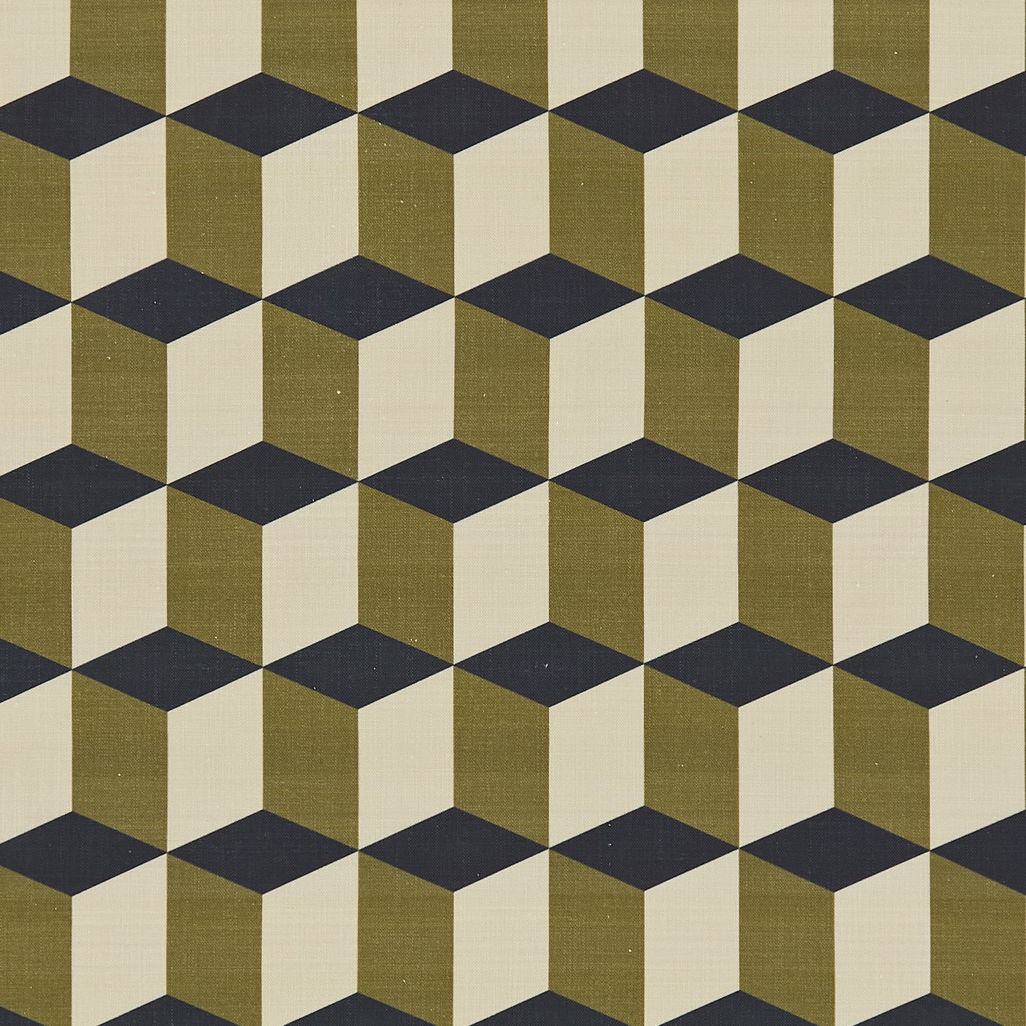 Cubes Khaki Curtains