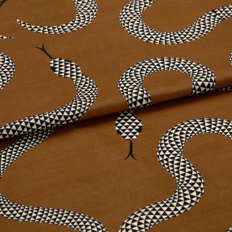 Eden Snake Rust Velvet Roman blind