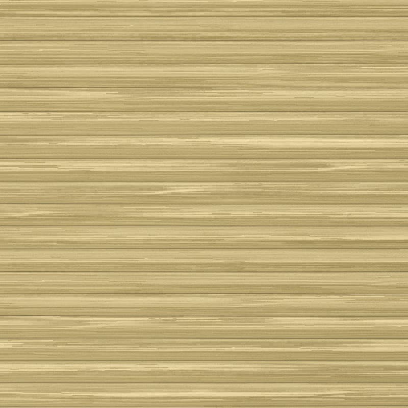 Beige horizontal slatted blinds with narrow textured slats, tightly closed and blocking view, subtly diffusing light across an otherwise plain interior wall or window opening.