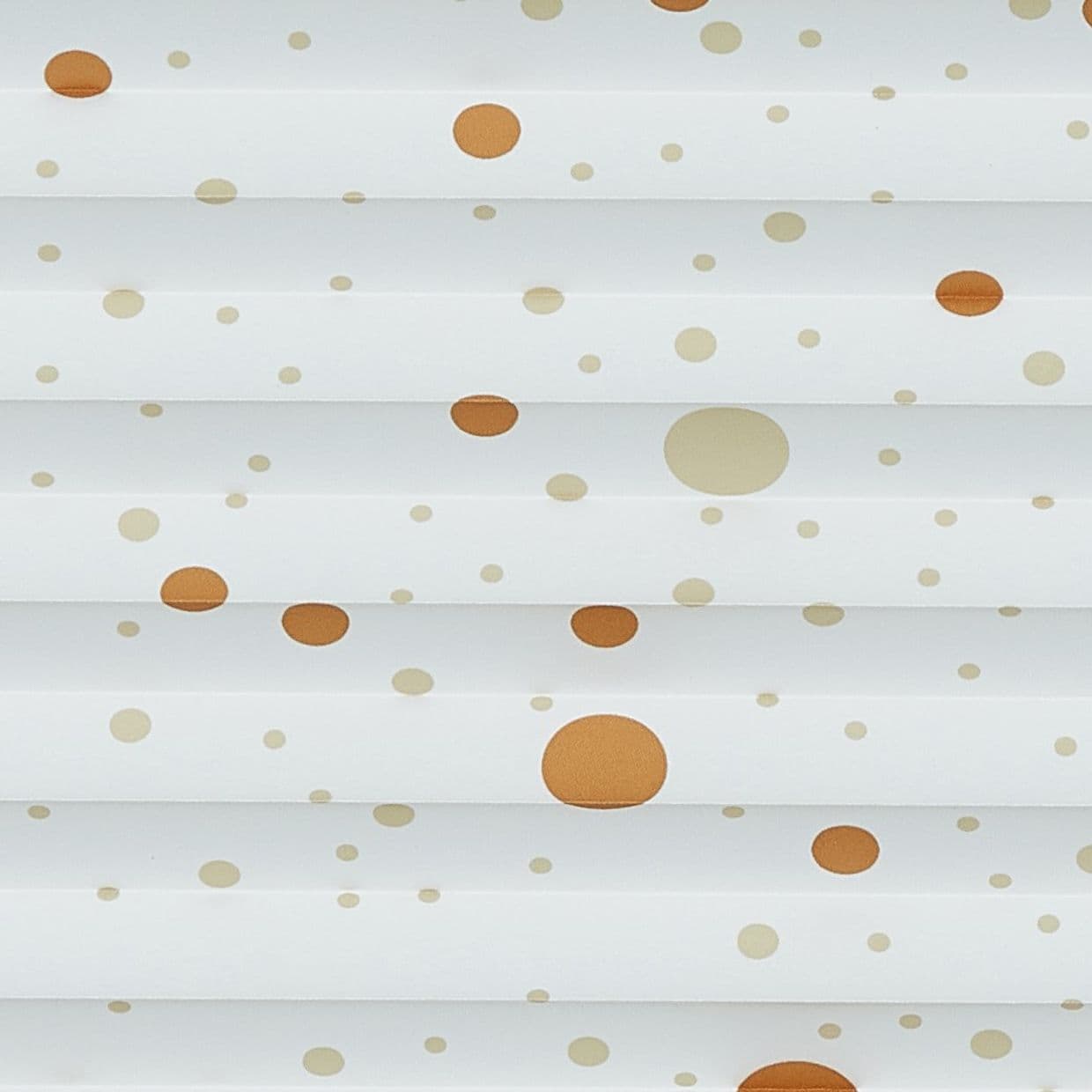 Sparkle Dots White/Gold Pleated Blind