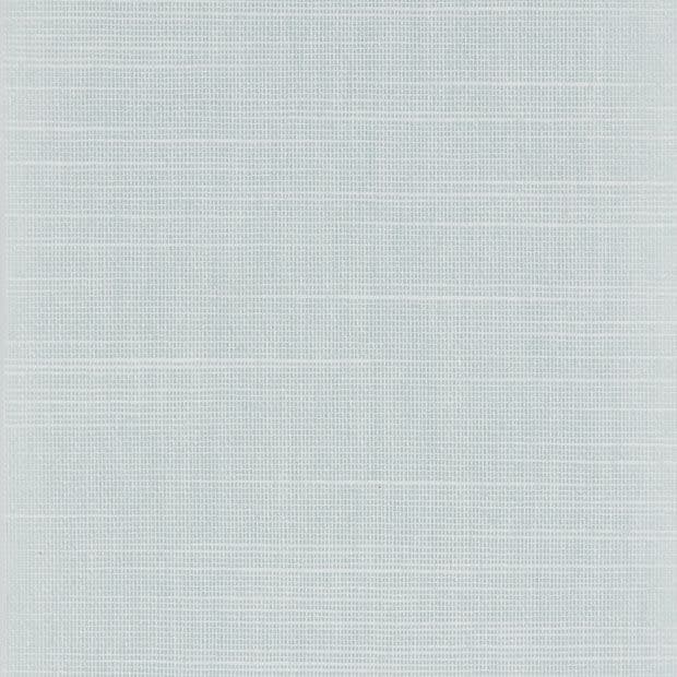 Pale blue-gray woven fabric panel with fine horizontal threads; lying flat and filling the frame, viewed in even soft light as a close-up texture with no surrounding context.