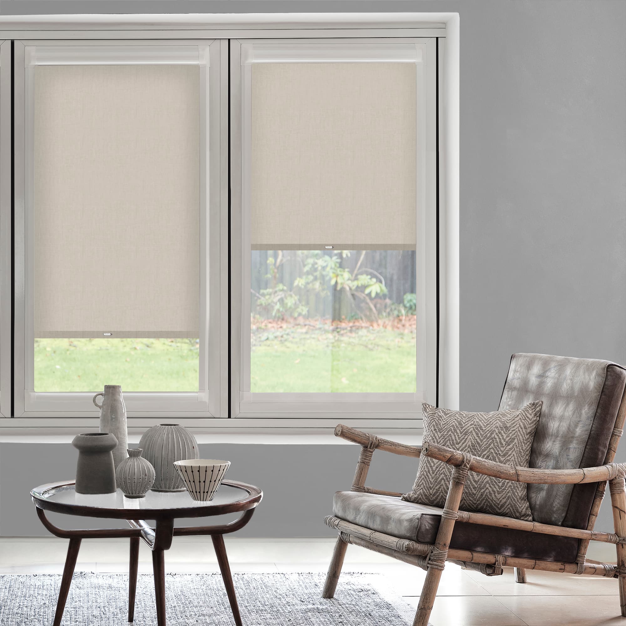 Solan Blackout Stone Perfect Fit Roller blind