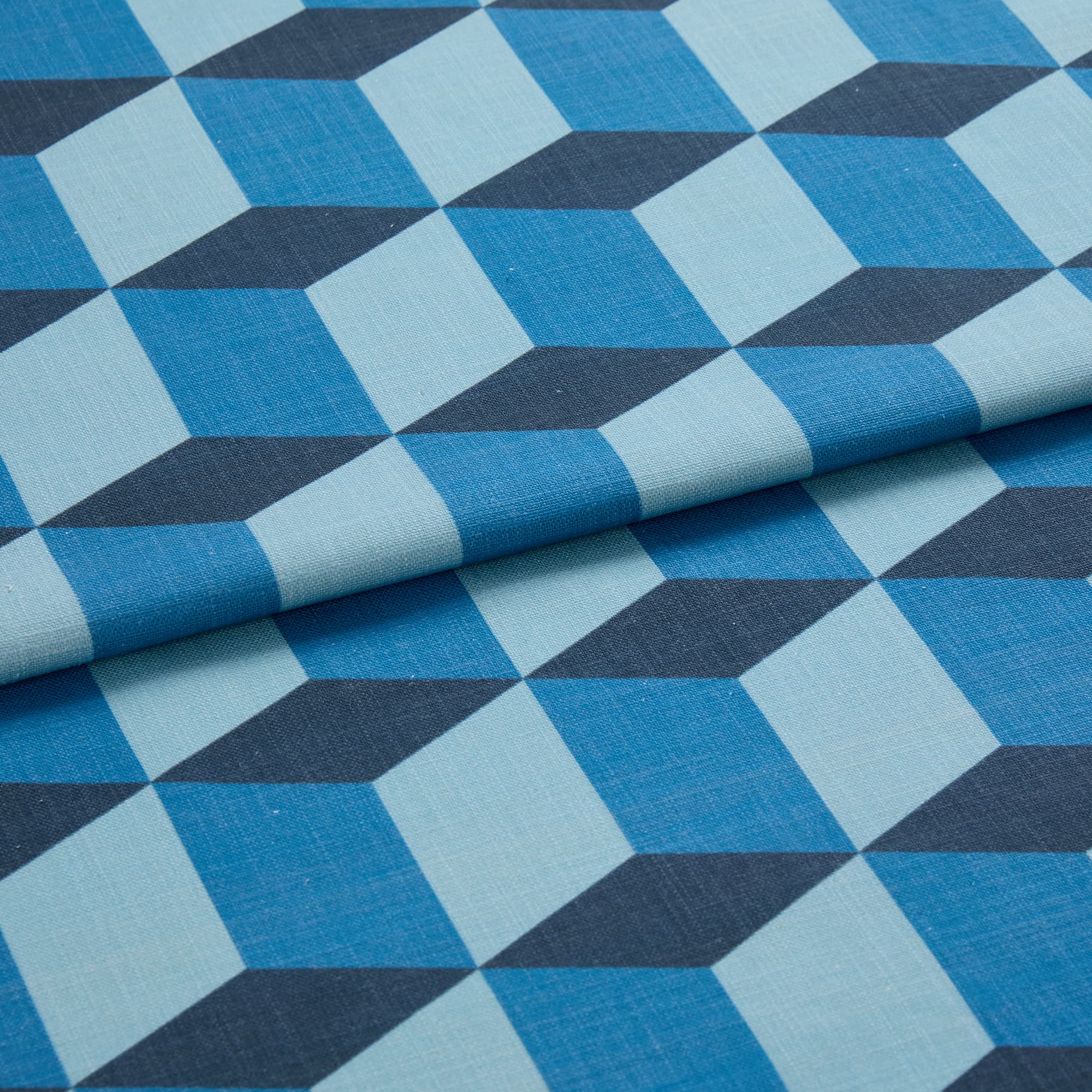 Cubes Denim Curtains