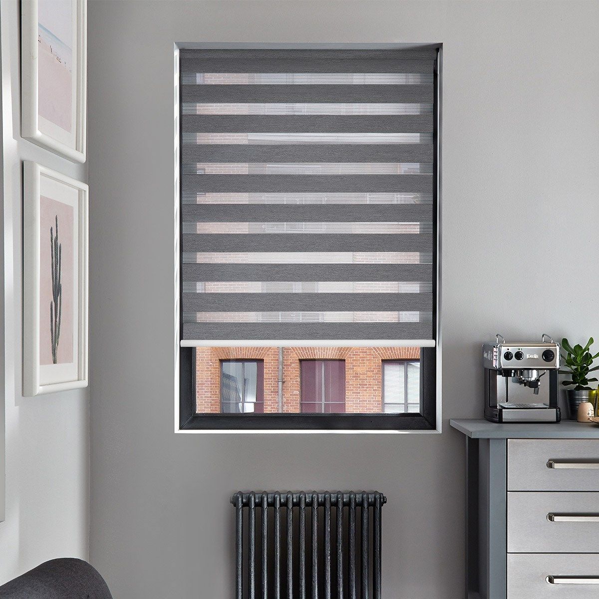 Nightfall Pewter Grey Day and Night Blind