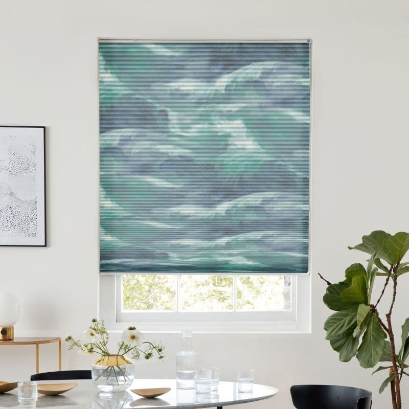 Thermashade Ripple Aqua Pleated blind