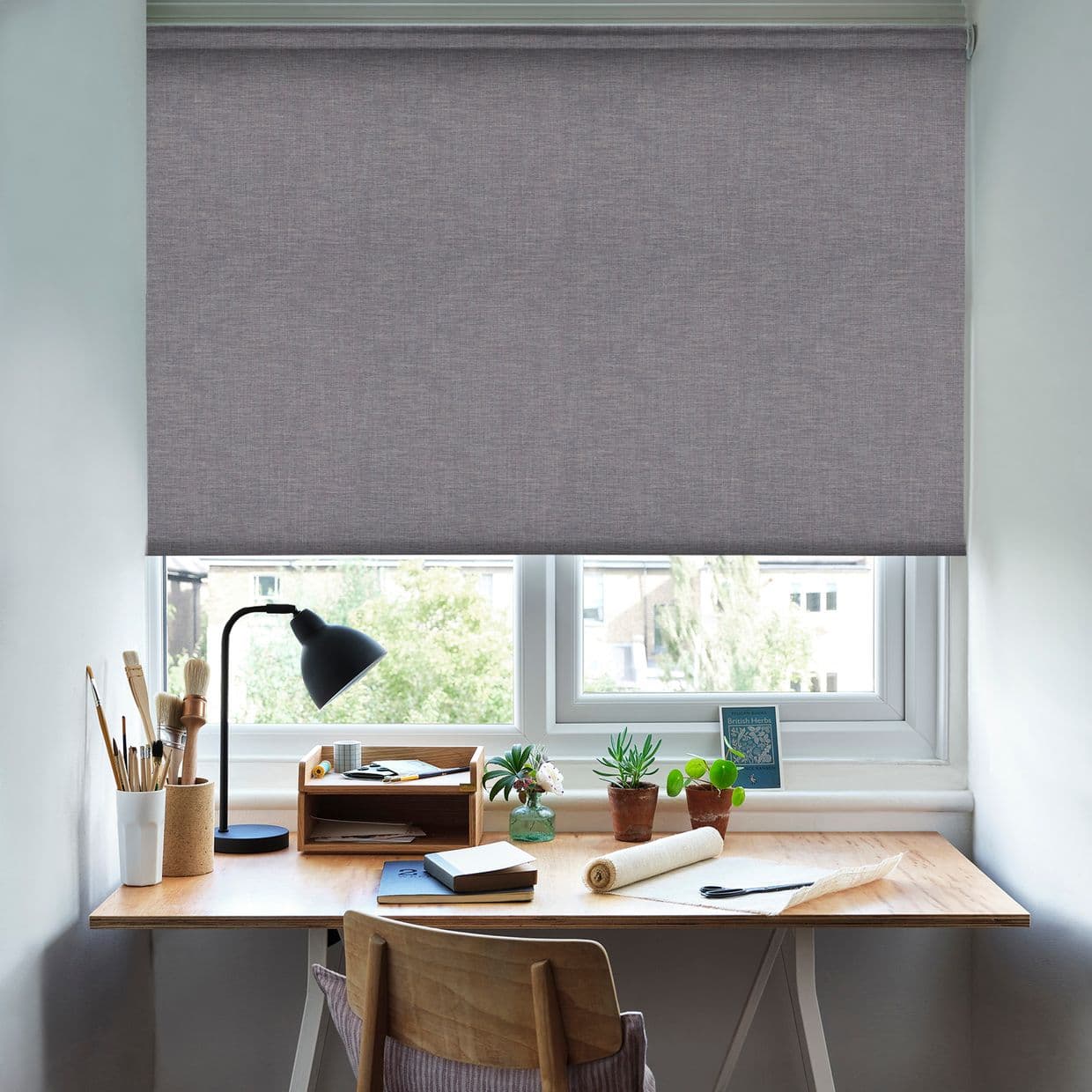 Hayden Blackout Dusty Blue Roller Blind