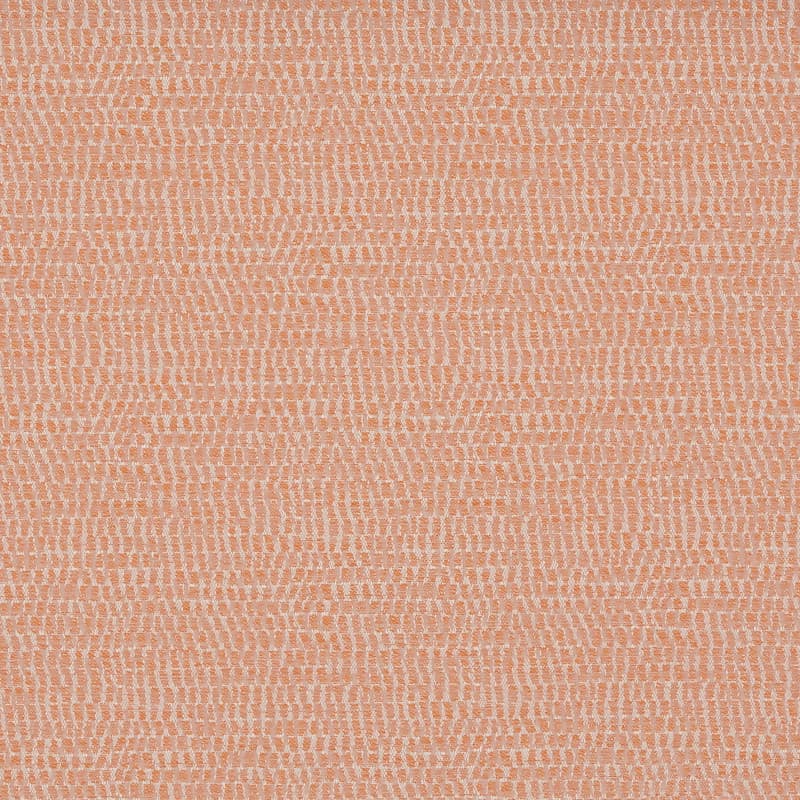Peach-and-white woven fabric fills the frame, its irregular grid-like raised weave creating subtle texture; evenly lit, flat surface suggesting an upholstery or textile sample against a neutral background.