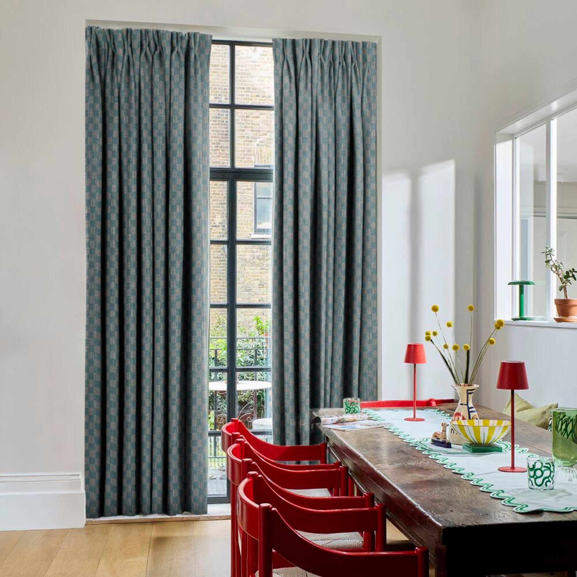 Checkerboard Mineral Curtains