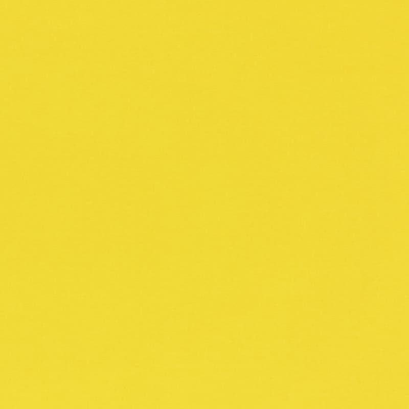 Square plain fabric sample in sunshine yellow.