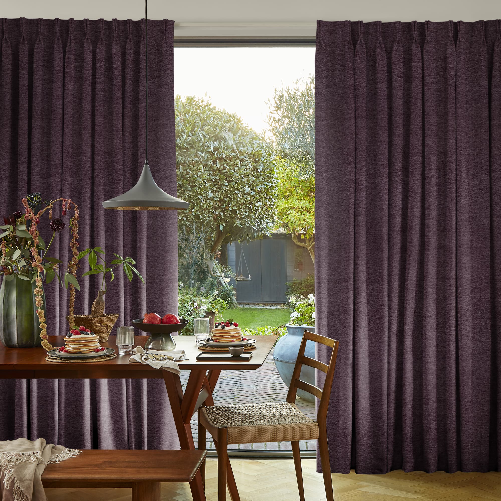 Pique Plum Curtains