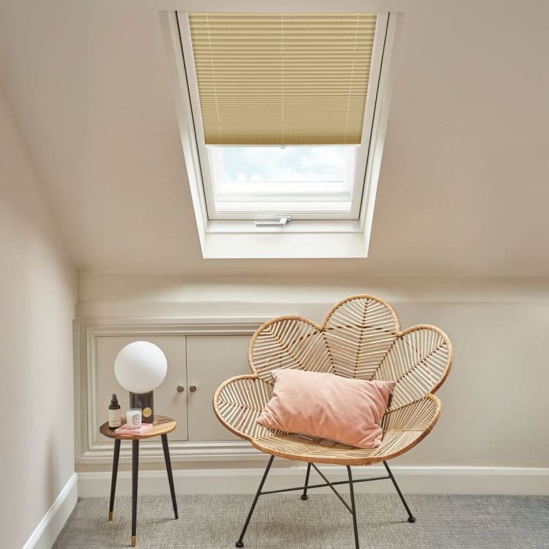 Ridge Ochre Pleated blind