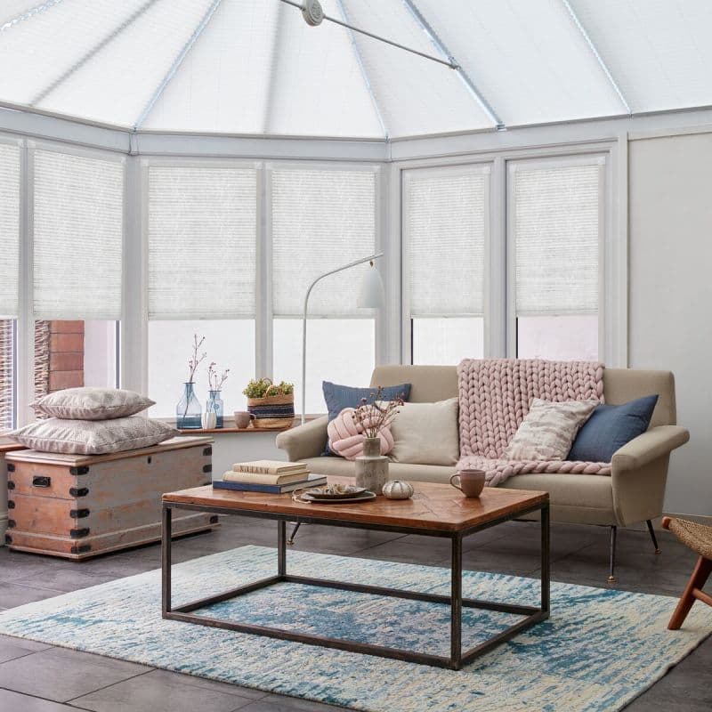 Iona White Pleated blind