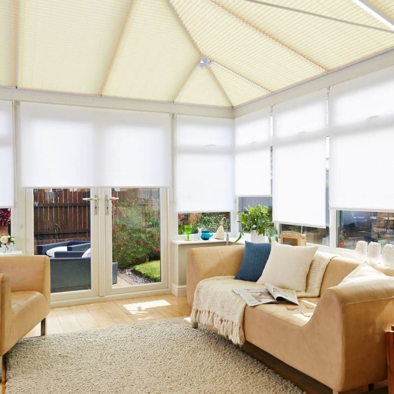 Malbec White Pleated Blind