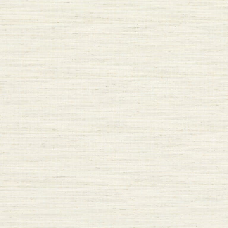 Beige woven-texture wallpaper with subtle horizontal threads covering the entire frame, lying flat and evenly lit, presenting a neutral, softly textured background suitable for interiors.