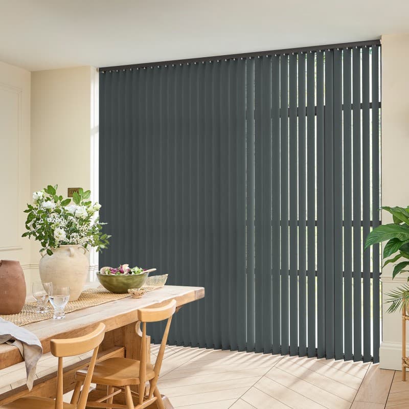 Alaska FR Charcoal Vertical blind