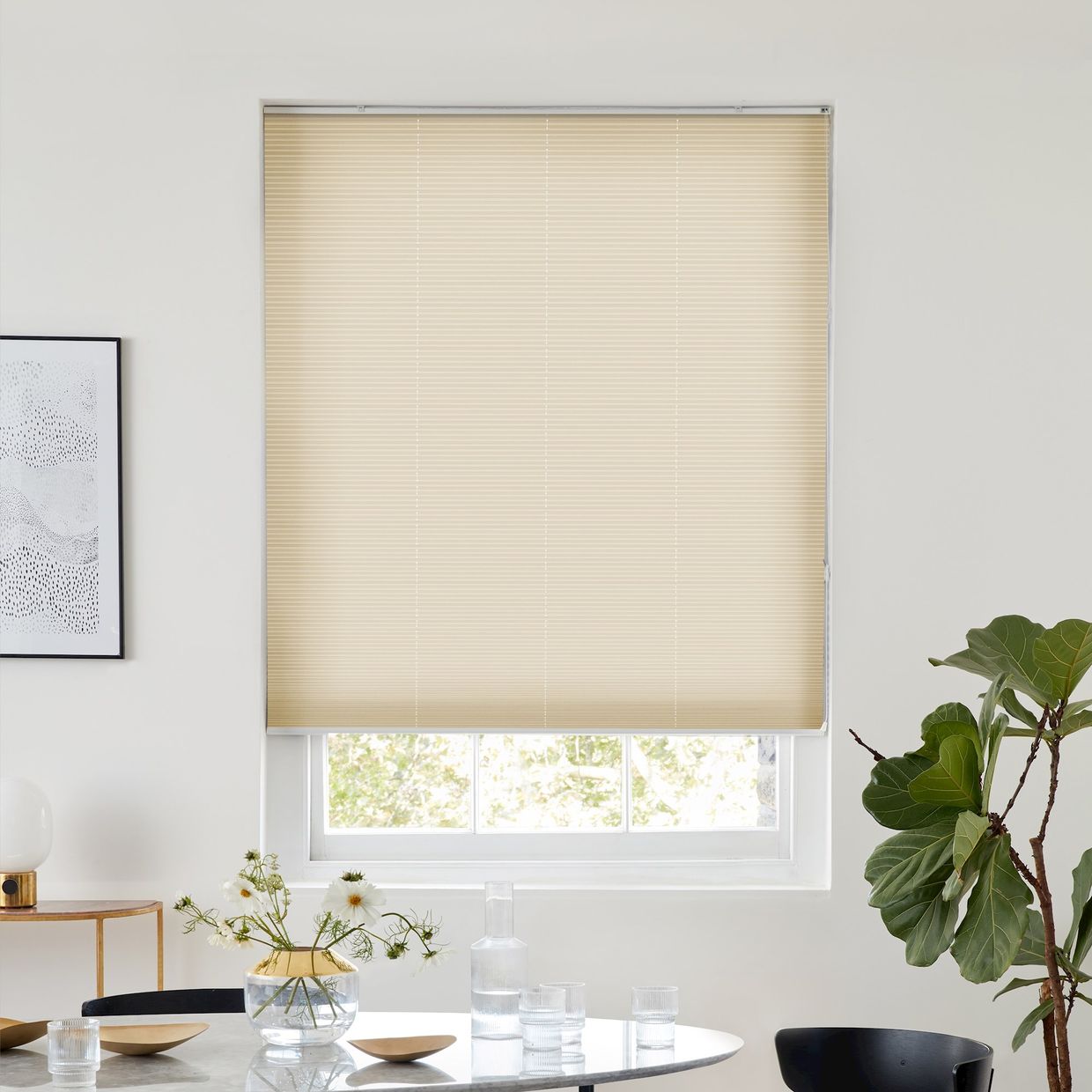 INTU Micro Hive Cream Pleated Blind