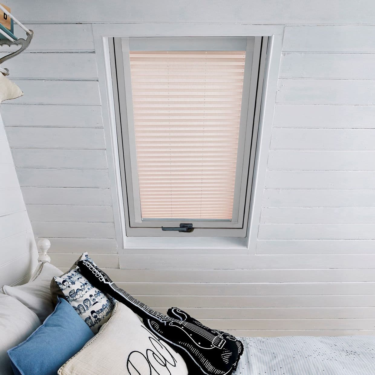 Crush Blush Pink Skylight Pleated Blind