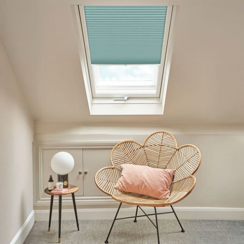 Thermashade Blackout Duckegg Pleated blind