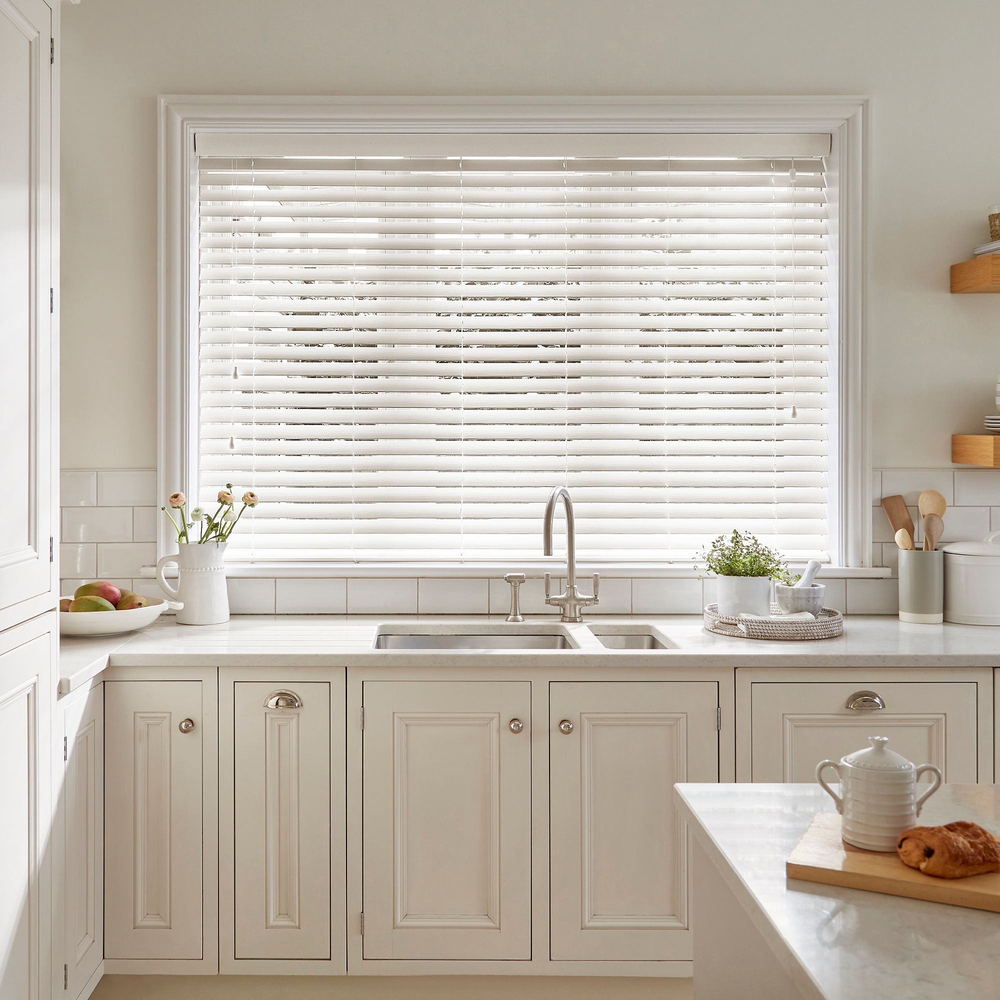 Illusions Matt White Faux Wood Venetian
