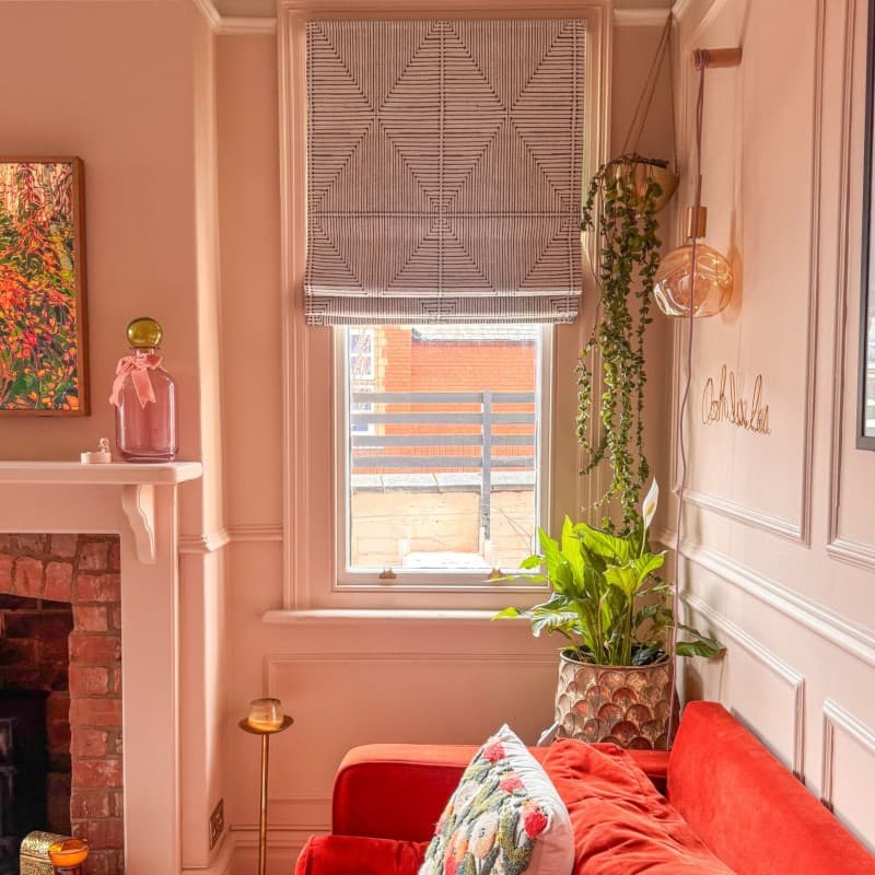 Inkdrop Ivory Roman blind