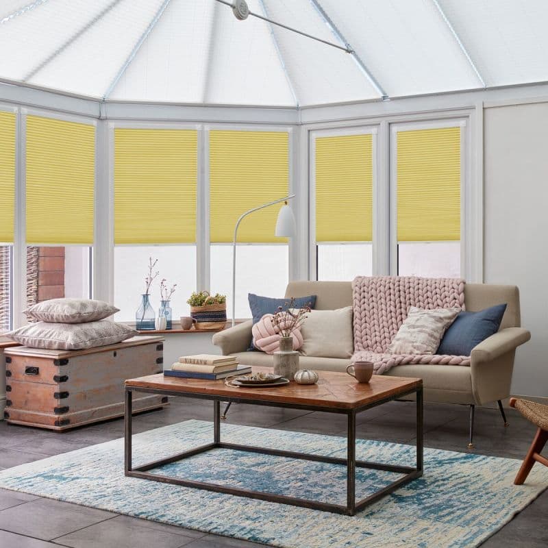 Thermashade Blackout Yellow Pleated blind