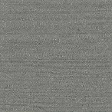 Grey woven textile/wallpaper swatch with fine horizontal striations; lying flat and static, evenly lit, appearing as a neutral, subtle textured background.