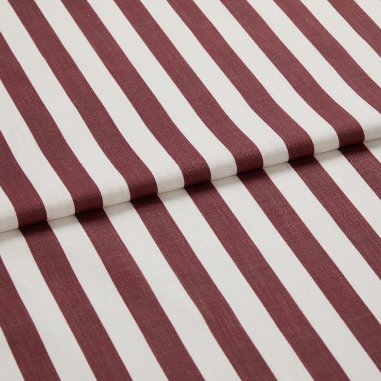 Portofino Stripe Vino Roman blind