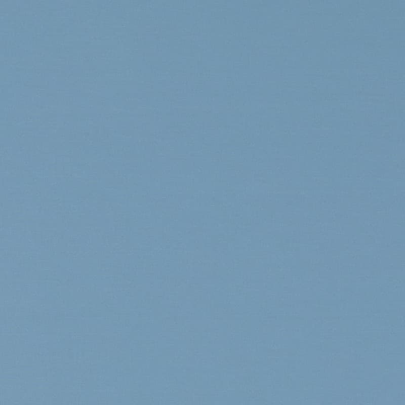 Square plain fabric sample in mid marine blue .
