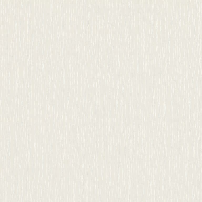 Cream-colored textured wallpaper with subtle vertical embossed lines (woodgrain-like) â€” covering the wall surface; lying flat and unadorned; evenly lit interior wall with no visible furniture or windows.