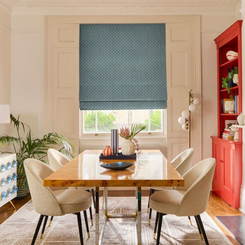 Checkerboard Mineral Roman blind