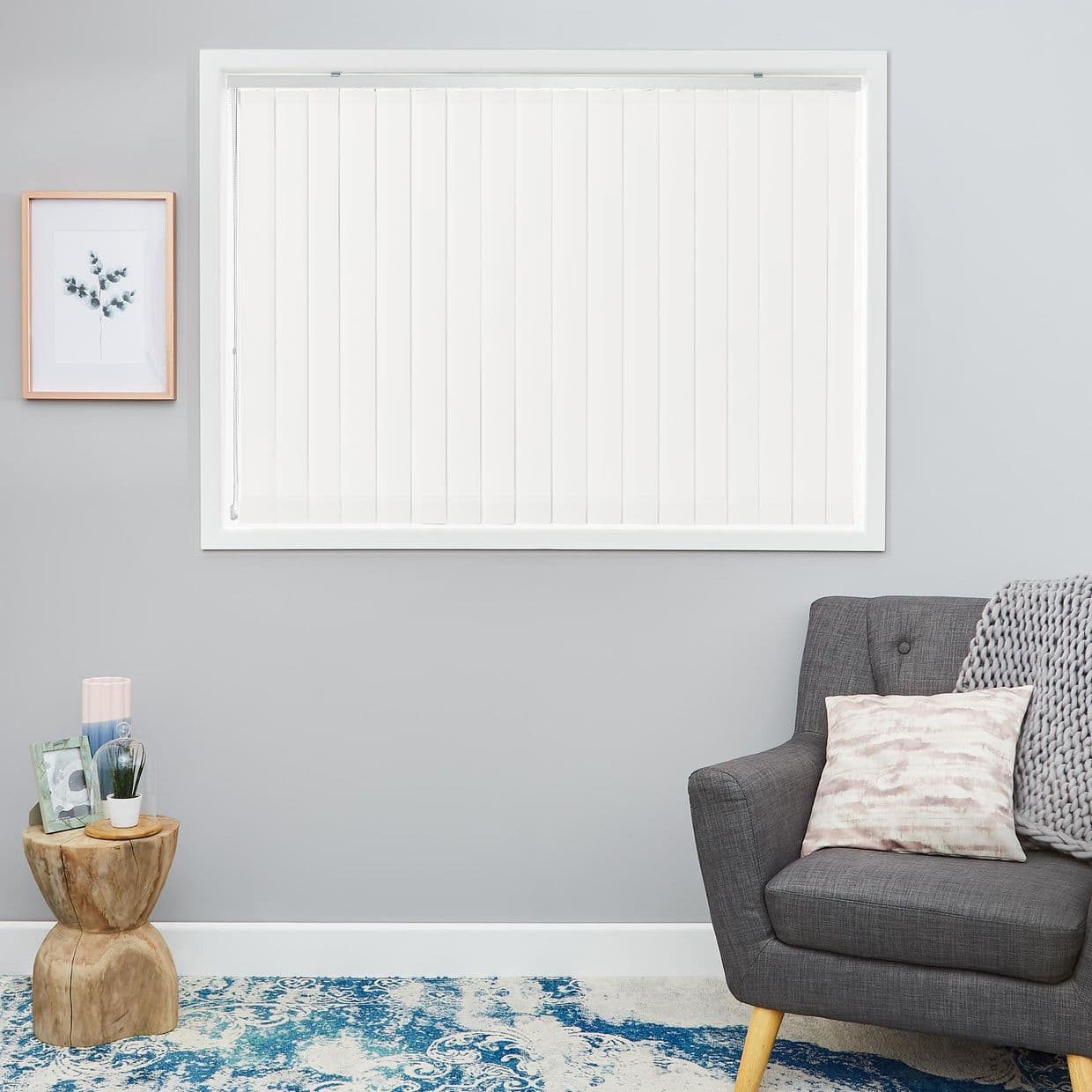 Tempest White Vertical Blind