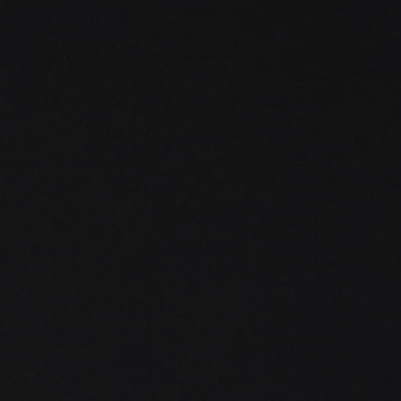 Square plain fabric sample in black.