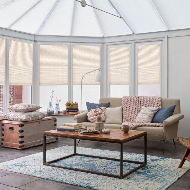 Galen Coral Pleated blind