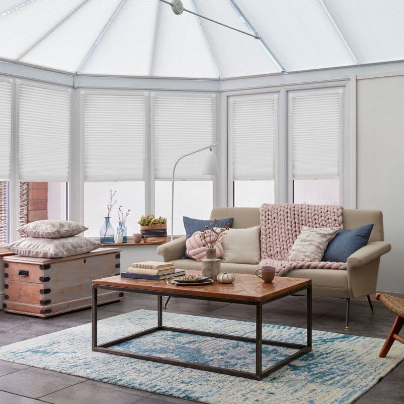 Malbec White Pleated Blind