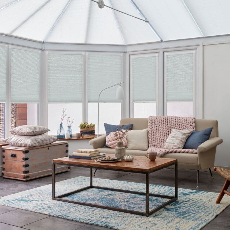 Thermashade Light Grey Texture Pleated blind