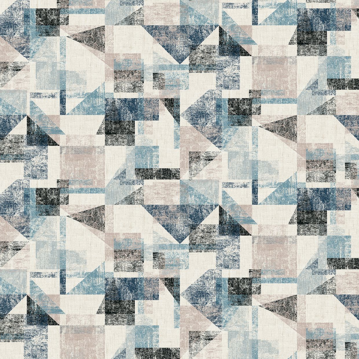 Fraction Blue Curtain